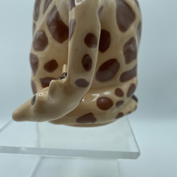 Handmade, giraffe mug, yellow and brown color - Picture 2 of 9